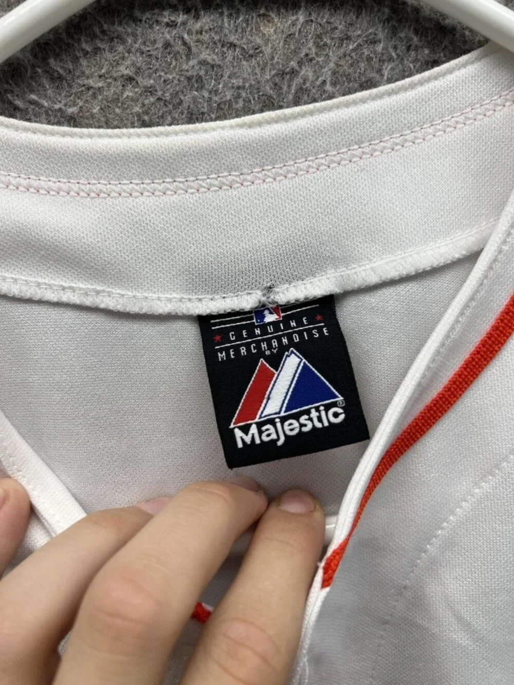 Miami Marlins Jersey Boys Large White MLB Baseball Majestic Button Front Youth